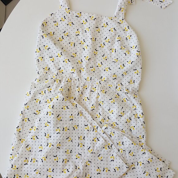 ZARA ! 100% Cotton Jumpsuit with flowers ( Medium ) - Picture 5 of 14